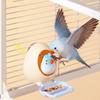 Eggshell Bird Bird Food Dispenser Bite Resistant Bird Standing Stick  Cage Accessory