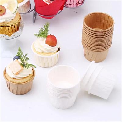 Oilproof Large Cupcake Paper Cup, Muffin Wrapper Paper, 50pcs, Cupcake Liner, Baking Cup Tray Case, Golden, for Wedding Party