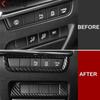 For Mazda 3 Axela BP - 2024 2025 Carbon Fiber Car Head Light Lamp Switch Button Panel Cover Trim Interior Accesorios