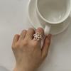 Korean Version Plain Ring Irregular 925 Sterling Silver Versatile Ring Women's Niche Ins Style Design Non-fading Combination Ring