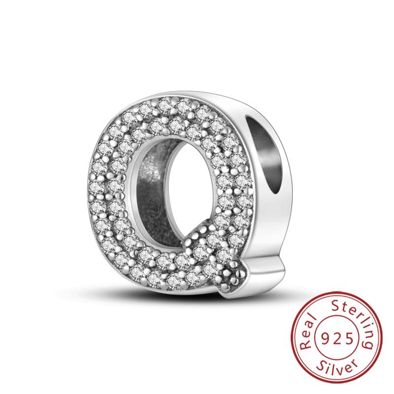 Charms Passen Auf Original Armband A-Z Alphabet Charms Perlen Kupfer 26 Buchstaben Charm Für Frauen Mädchen Diy Feiner Schmuck Geschenk