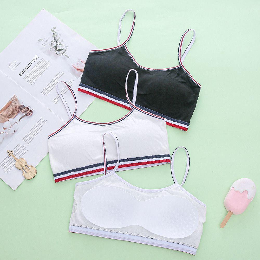 Girls Solid Training Bra Kids Underwear Bra Vest Children Underclothes Sport Bra 8-16years