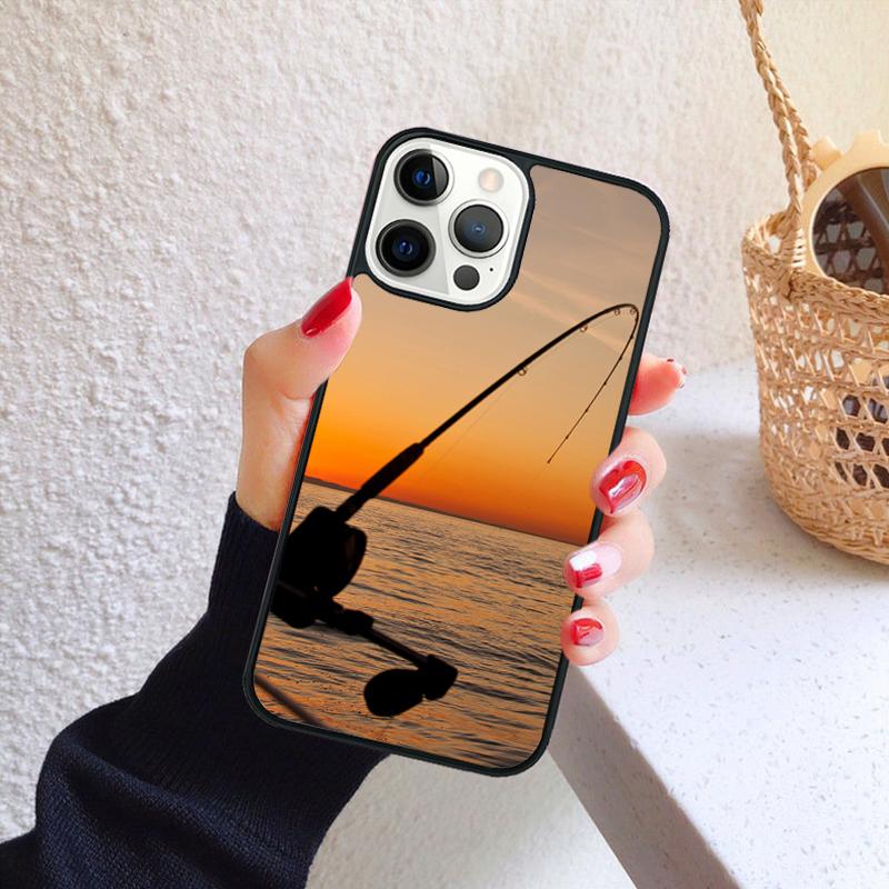 Fishing Lake Sunset Phone Case for iPhone 17 Air 16 Coque 15 14 12 13 PLUS 11 PRO MAX Back Cover Fundas Shell