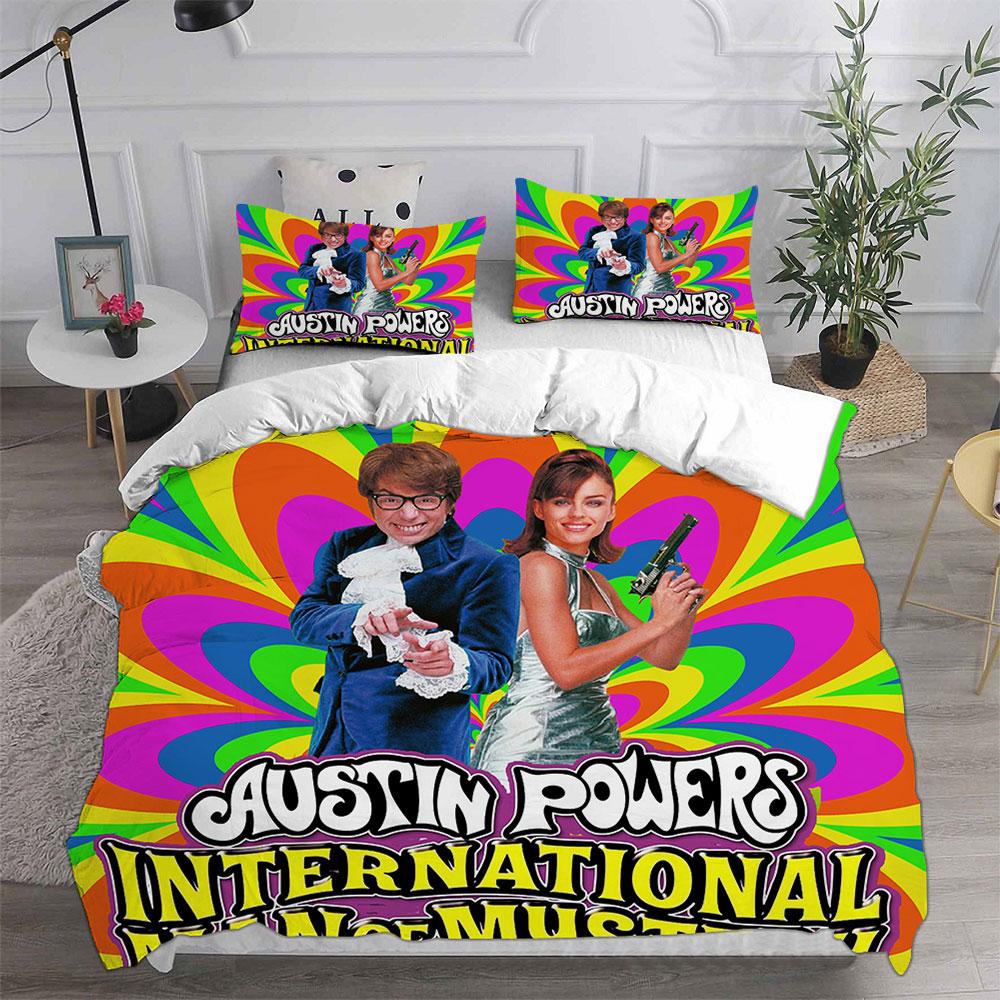 

Austin Powers International Man Of Mystery Bedding Sets Soft Bed Cover Comforter Duvet Cover Pillow Case 2-3 Pieces Sets EU Single 135x200cm