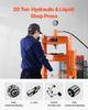 VEVOR Hydraulic Shop Press, 20 T H-Frame Pneumatic Shop Press with Press Plate