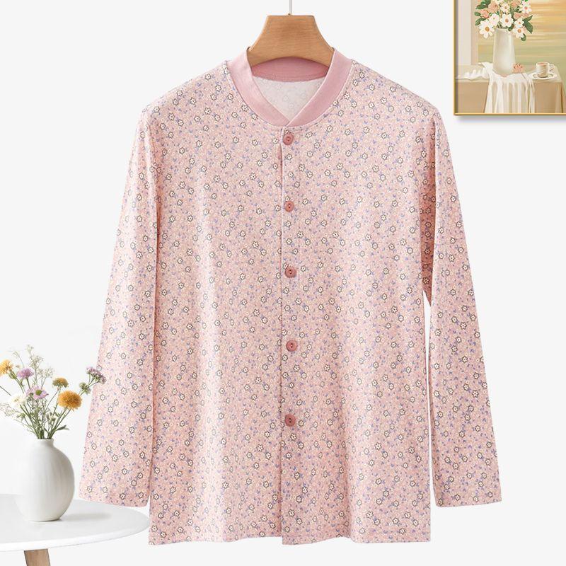 

Модный кардиган из чистого хлопка для среднего и пожилого возраста XL розовый