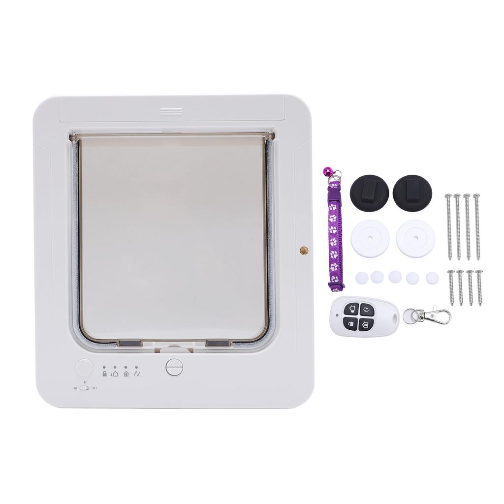 Microchip Cat Door Automatic Unlocking Weatherproof 210mAh Battery Controllable Entry Exit Pet Door