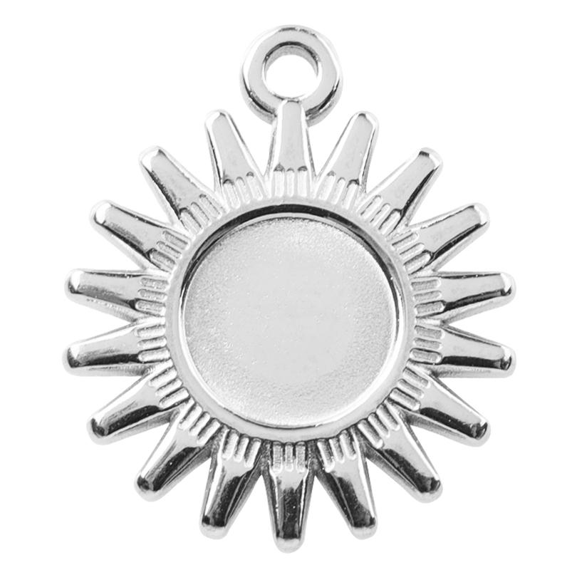 6pcs/Lot Metal Sun Pendant Sunset Sunshine Stainless Steel Charms For Jewelry Making Supplies Fashion Charm DIY Earring Necklace