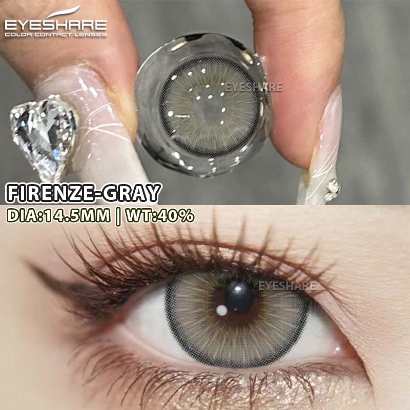 Eyeshare 2PCS New Fashion Color Contact Lenses Blue Glasses Lenses Brown Natural Beauty Lenses Green Fashion Lenses