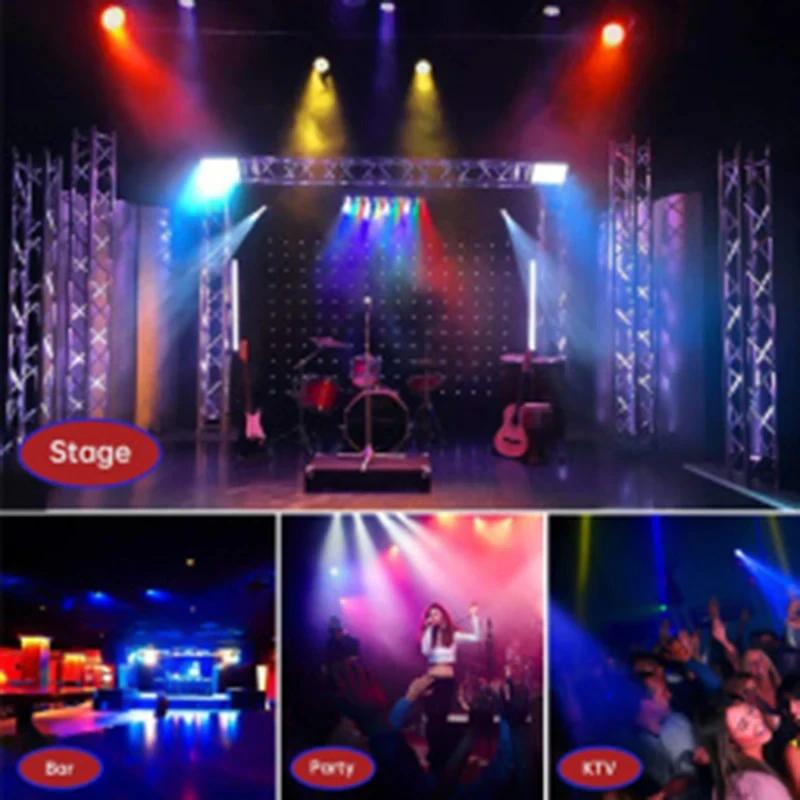 36 LED RGB Stage Par Light DMX512 Sound Activated Flat Disco Party Lamp with EU/US Plug for DJ Wedding Bar Club Christmas Decor