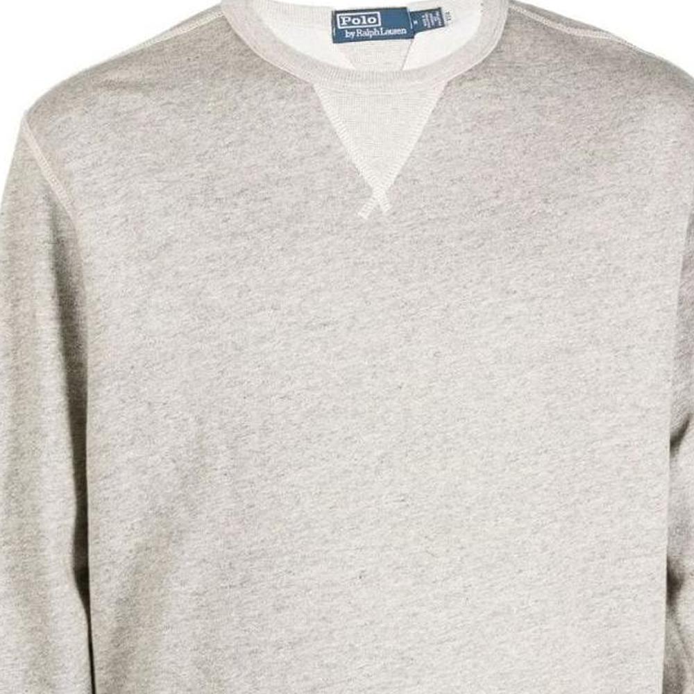 Polo Ralph Lauren Ss23 Patchwork Logo Label Crewneck Sweatshirt Men Sweatshirt Light-Gray 710907252-002