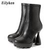 Eilyken Fashion Platform Women Ankle Boots Roman Round Toe Strange Style Chunky Heels Stripper Shoes Tacones Mujer