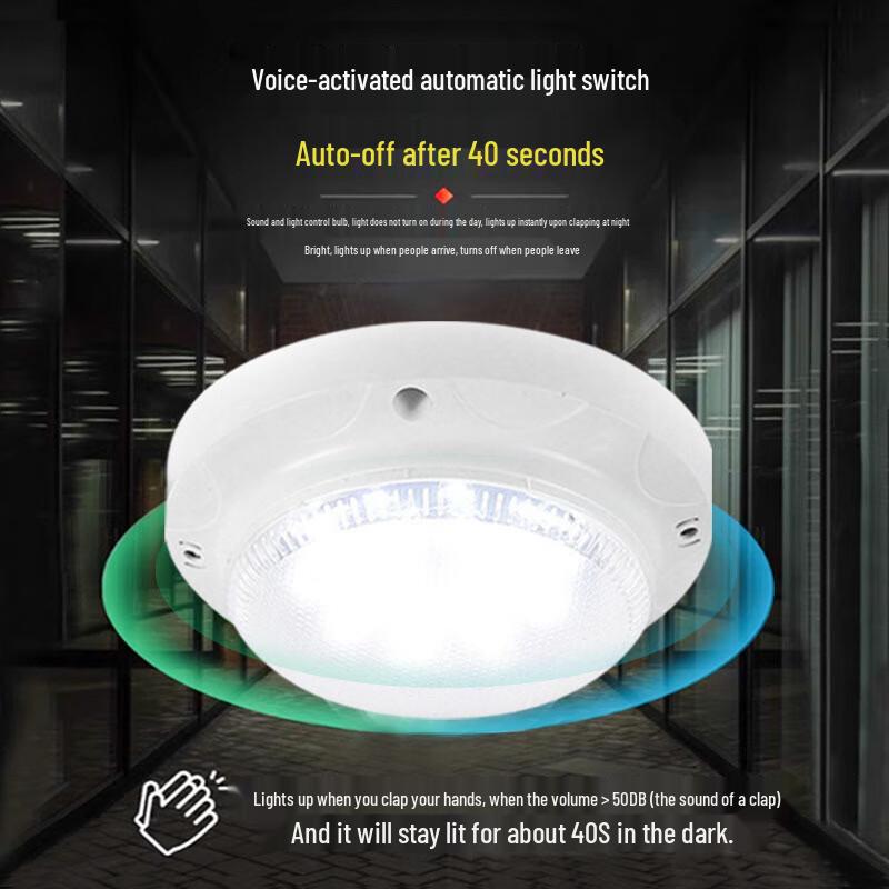 Sound & Light Sensing LED Ceiling Light