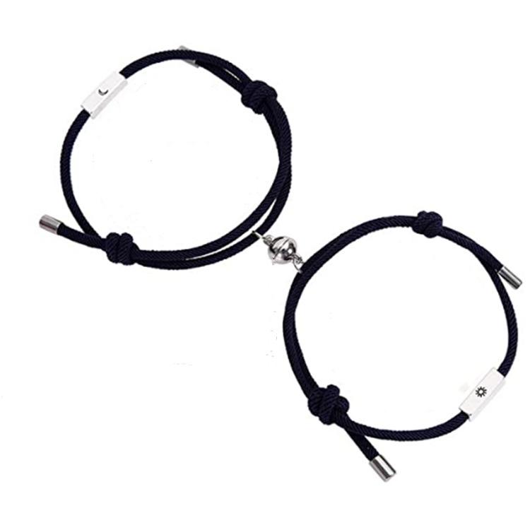 Men S And Women S Hand Ropes, Sun And Moon Couple Bracelets, A Pair Of Summer Simple And Creative Sun, Moon And Stars, Mori Series Weaving Handmade