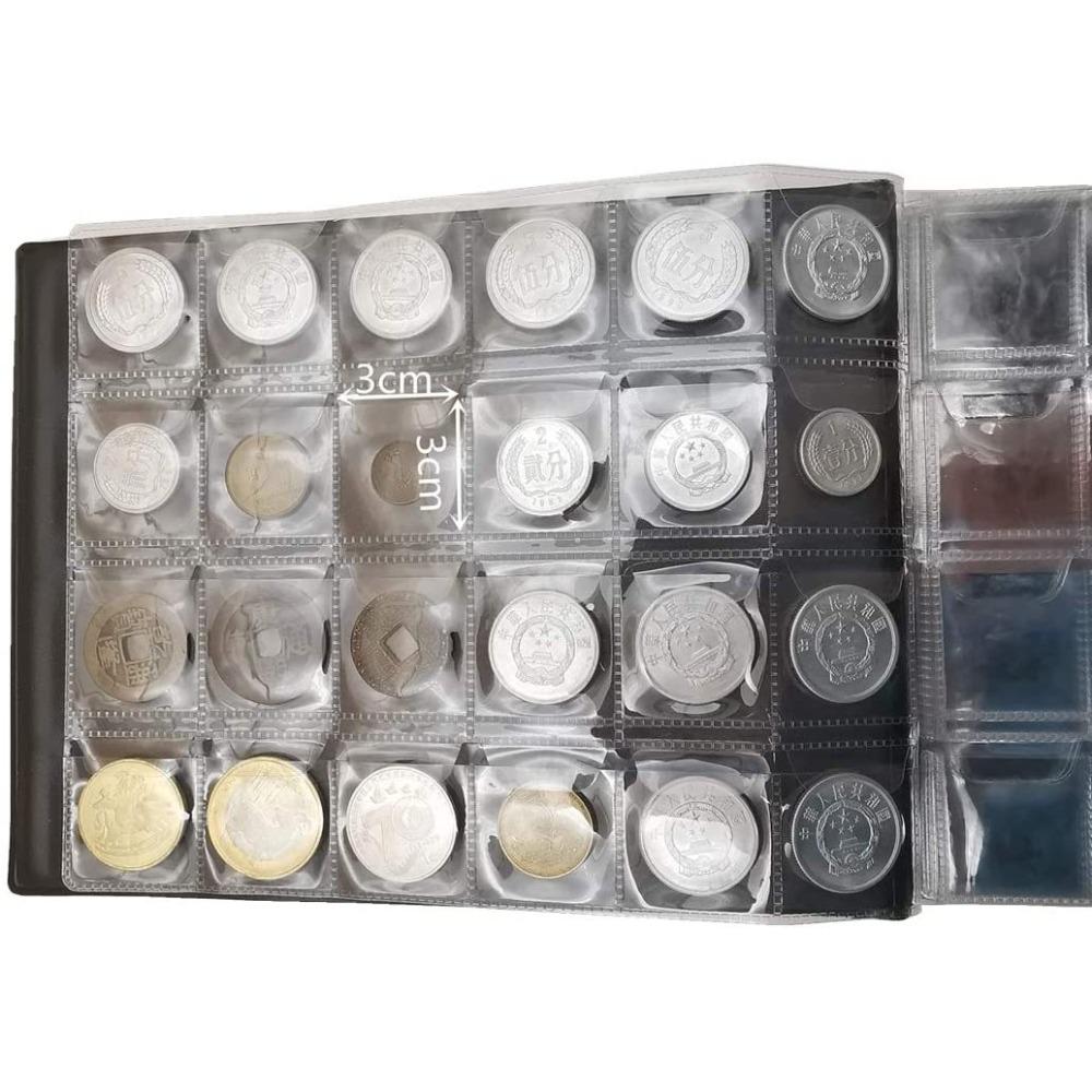 Coin album Horizontal 240 coin protection storage book, empty book, coin antique commemorative coin, dust-proof collection book