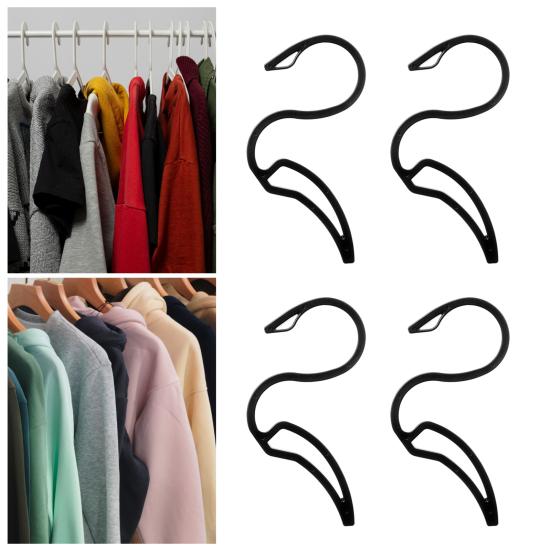 5/10Pcs Hoodie Hanger S-Shaped Hooks Strong Load-bearing High Durability Multipurpose Sweatshirt Clothes Hanger Organizer