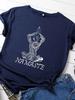 NAMASTE Yoga Frauen Print T Shirt Frauen Kurzarm O Neck Lose T-shirt Sommer Frauen T-shirt Tops Camisetas Mujer