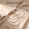 Boho Multilayer Pearl Waist Chain For Women Elegant Imitation Pearl Layered Belly Chains Summer Beach Party Bikini Body Jewelry