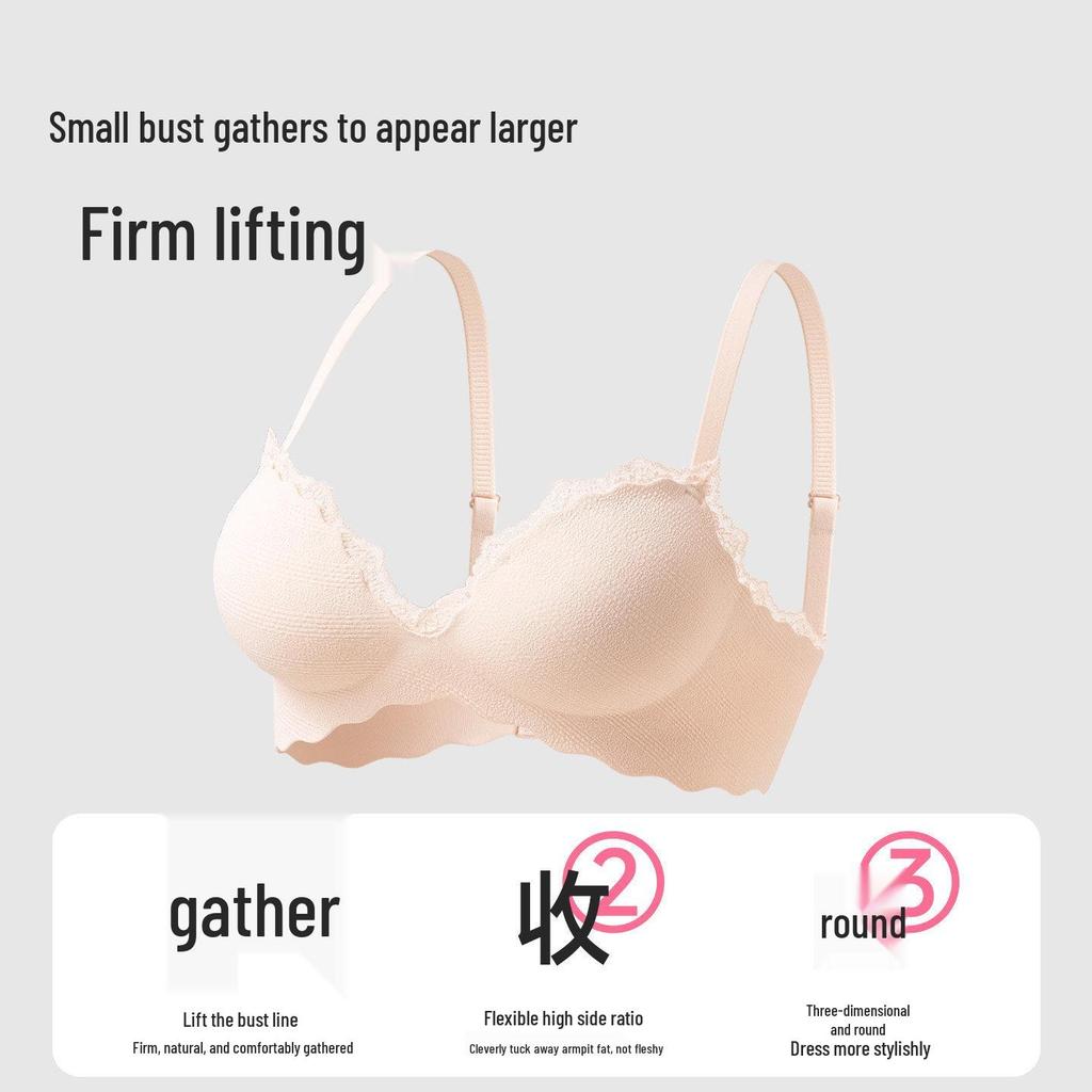 Women's Zodiac Year of the Horse 2026 Red Push-Up Wire-Free Bra with Wrap-Around Thin Straps