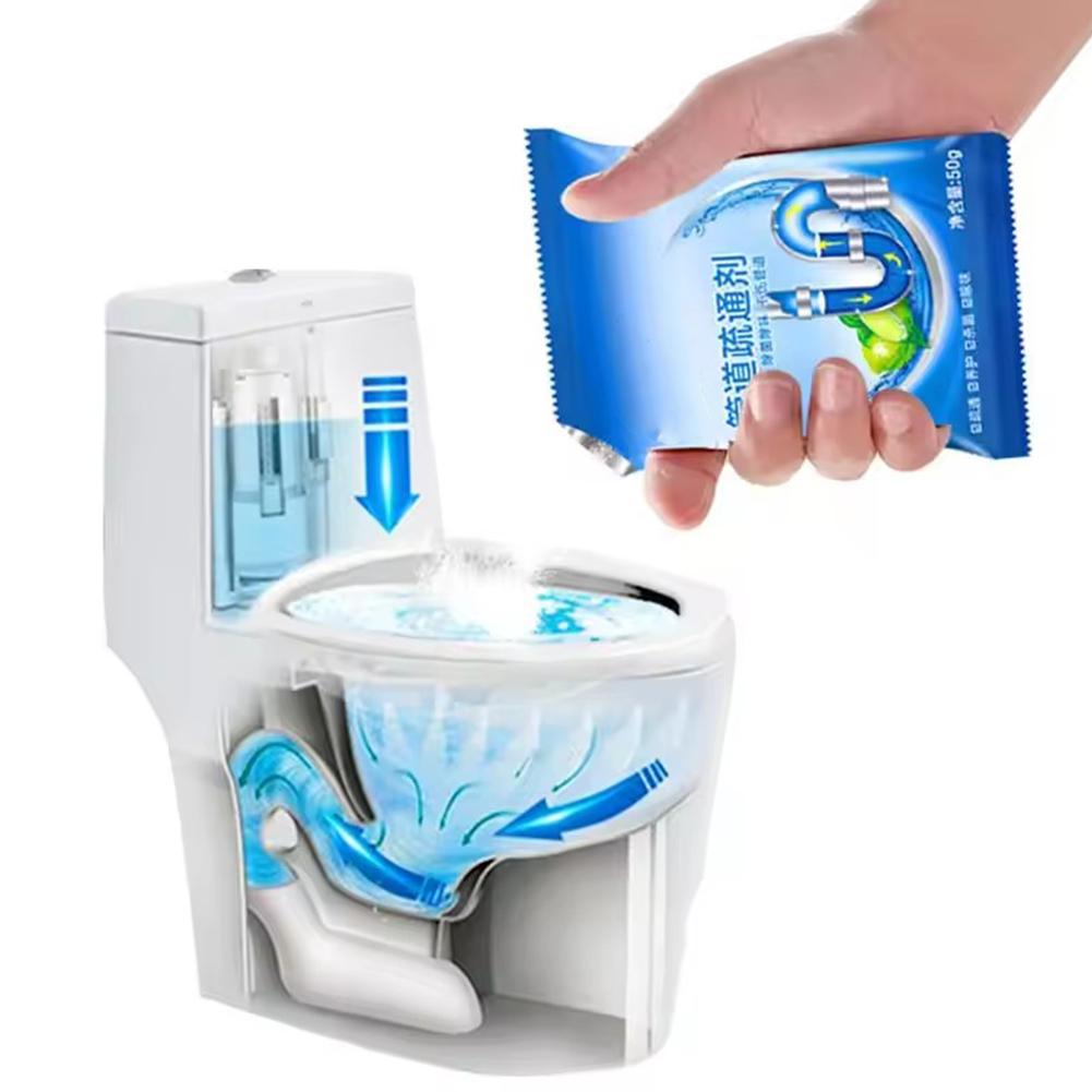 Drain Unclogging Powder - Sink, Toilet & Kitchen Drain Cleaner - Deodorizes, Cleans & Unblocks Grease, Hair & Soap Scum(10 Bags)