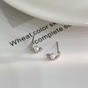Moon Pearl ~ Earrings Inlaid with Diamond Moon Pearl Earrings C-shaped Diamond Pearl Earrings for Women
