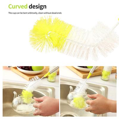 32.5cm Bottle Cleaning Brush Kitchen Brew Long Handle Scrubbing Clean Tool RC