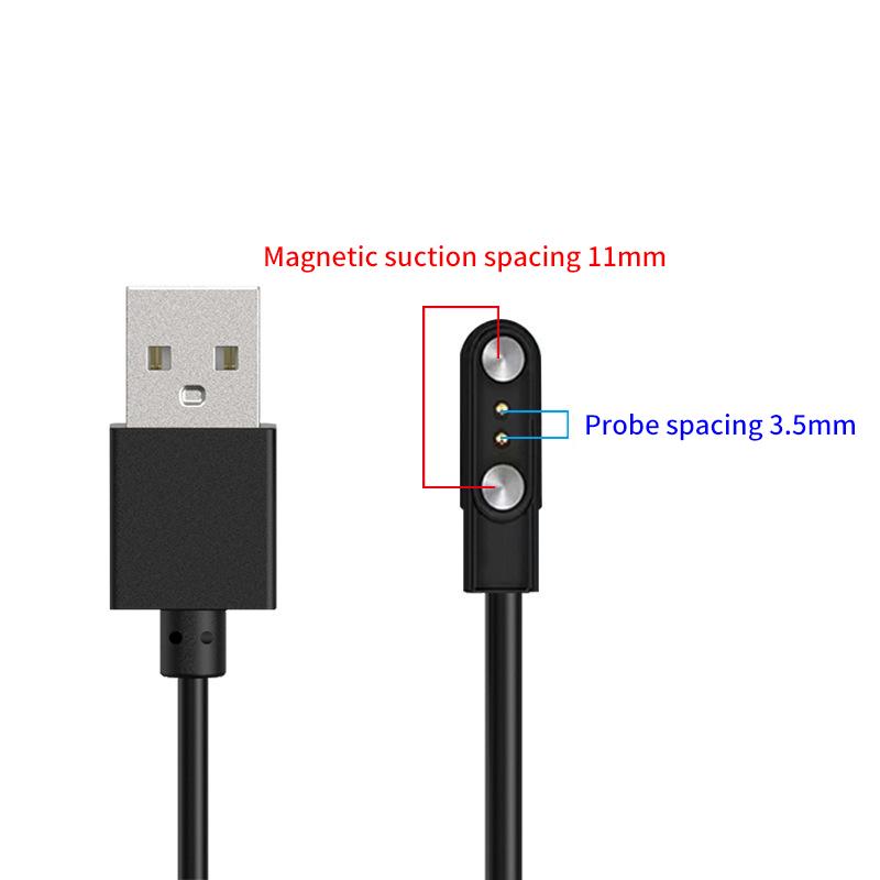 2 Pins 4Pins Smartwatch Dock Magnetic Charger Adapter Usb Charging Cable Cord For Smart Watch Power Charge Wire Accessories