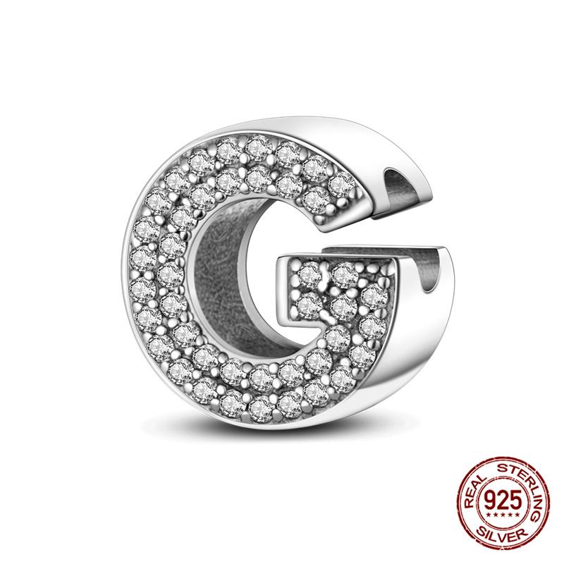 Original Beads 100% 925 Silver 26 Letters A-Z Charms Fit Original Bracelets & 3mm DIY Jewelry Making Women Gifts