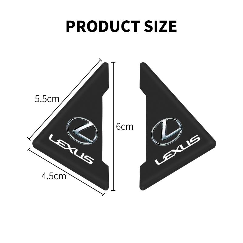 BHR4 2pcs Auto Logo Car Door Guard Edge Corner Protector For Lexus F-SPORT ES RX NX LS UX LM LX GX LC RZ IS CT GS RC HS SC TX L