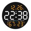 Led Clock Calendar Temperature Clock 25.5*25.5*3cm LED Wall Clock Memory Function Temperature Display Brightness Adjustment