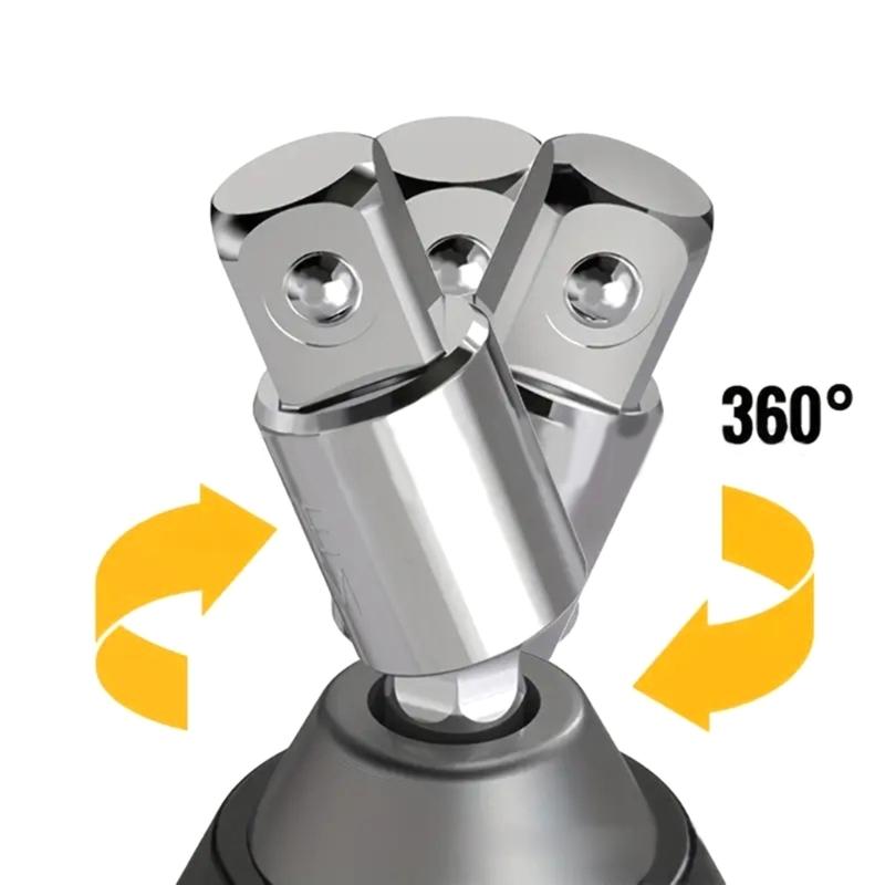 3pcs 360 Degree Rotating Spin Drill Socket Set Suitable for Various Screw Angles & Enhances Efficiency In DIYer Projects