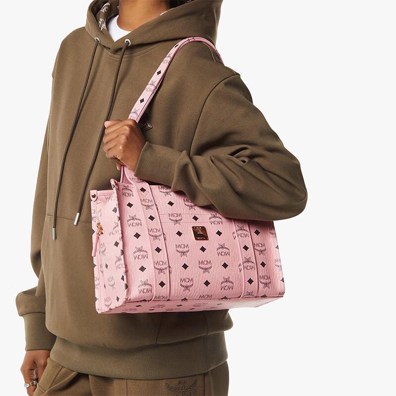 MCM Women's Wide Strap Zipper Tote Bag