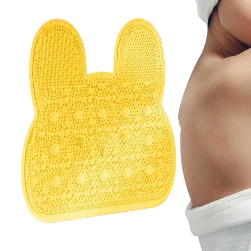 Shower Foot Scrubber Mat Silicone Suction Cup Pad Shower Back Scrubber Foot Cleaner For Massage Cleaning Men Women Elderly Kids