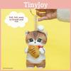 Monday Mofusand Drowsy Extending Life Overtime Cat Plush Keychain