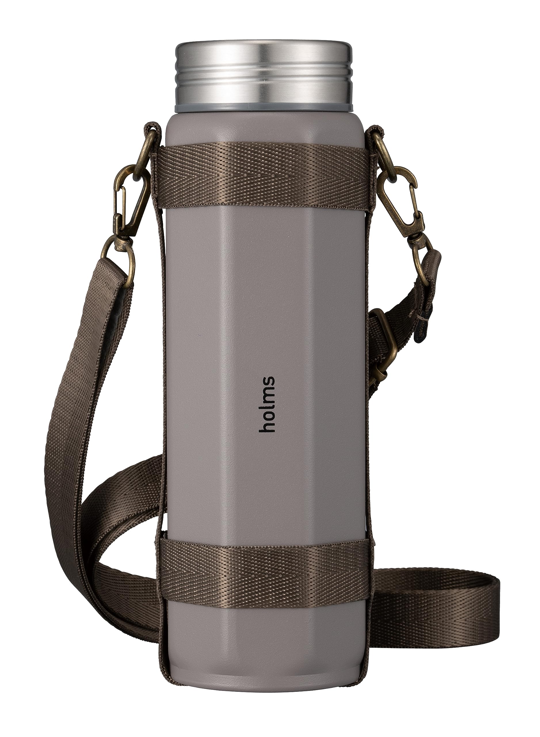 

CB Japan Octabottle Long Shoulder a 460ml brown water bottle with a vacuum and a shoulder strap for easy 460, insulated, dual-wall construction,