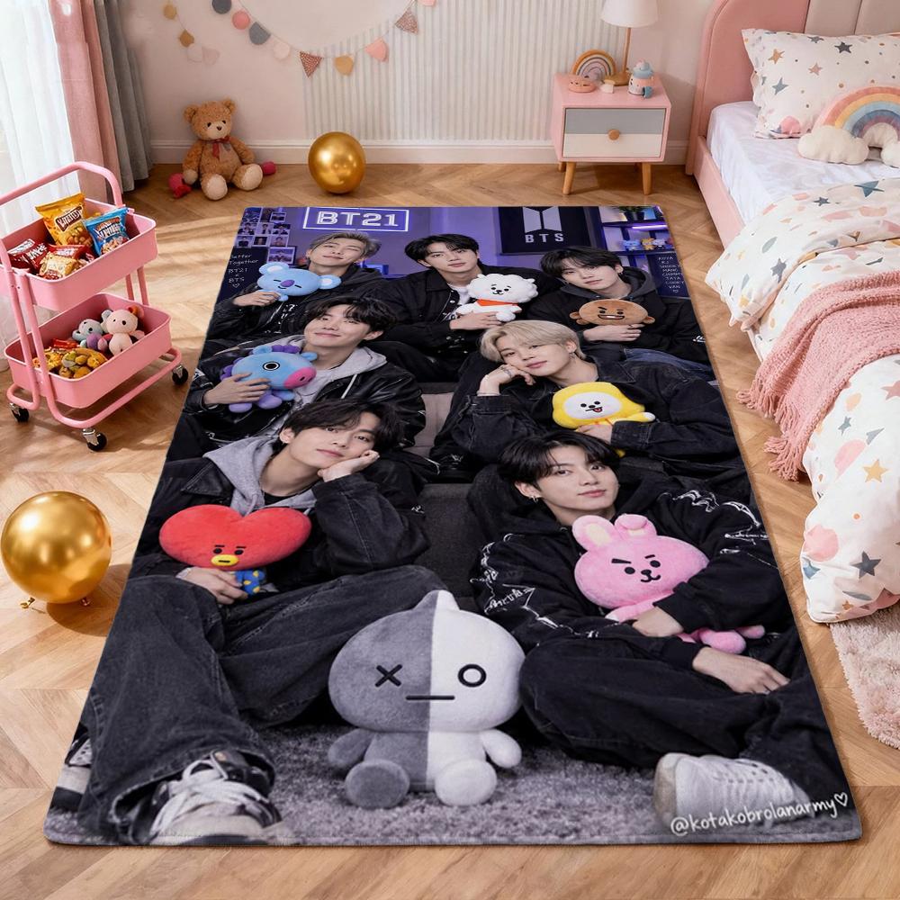 Seventeen Chibi Art Carpet Soft Rug Plush Rug Thick Rug Kitchen Floor Mat Hallway Runner Low Maintenance