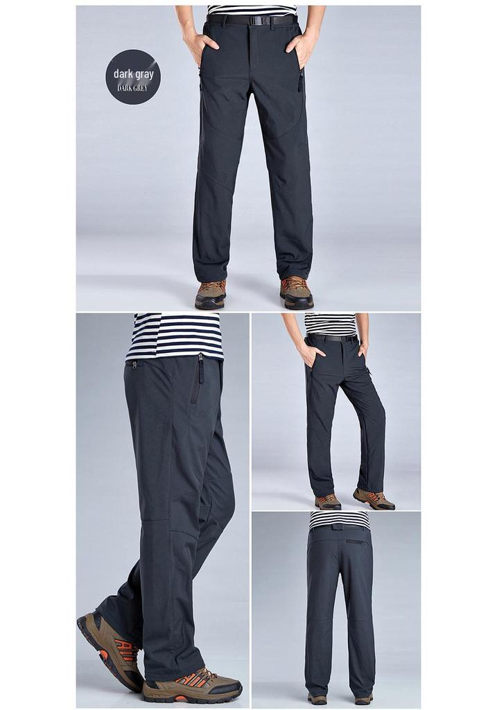Waterproof Softshell Ski Pants - Thickened Warm Fleece Mountaineering Pants for Men & Women