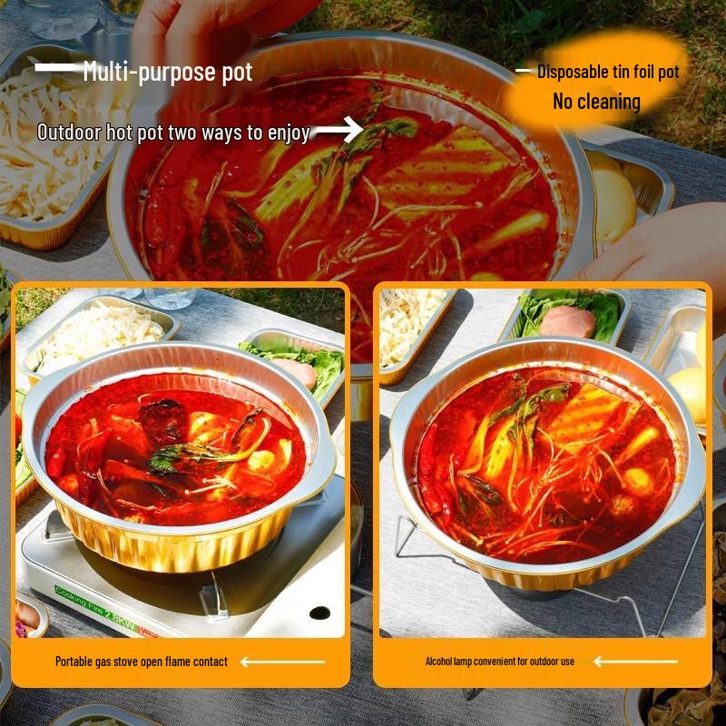 ZISIZ Disposable Aluminum Foil Hot Pot