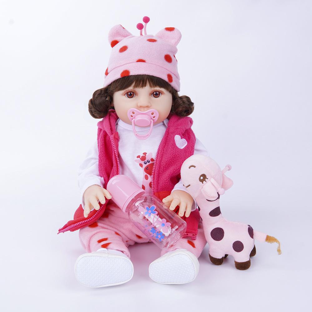 Neugeborenes Vinyl Stoffkörper Reborn Babypuppe für Früherziehung