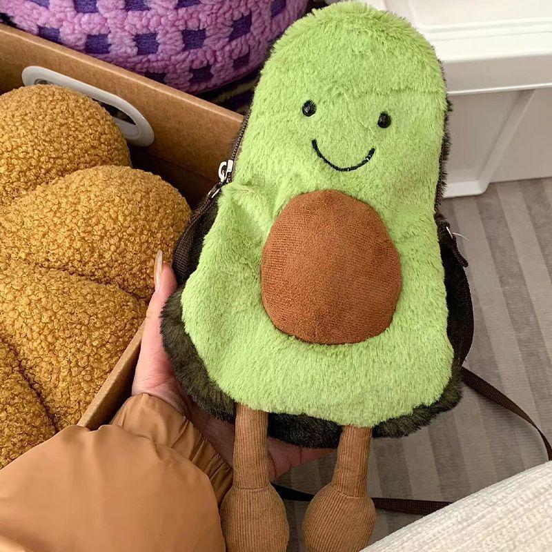 

Милая английская плюшевая сумка-кроссбоди Jellycat в виде авокадо - Забавная, модная фруктовая наплечная сумка Blue Dust Bag