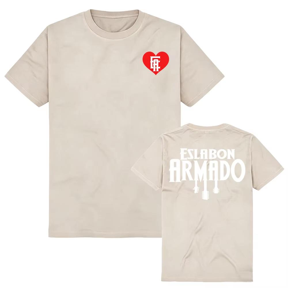 Summer Unisex Vintage Top ESLABON ARMADO Band Tee Unisex Streetwear Short Sleeve Cotton Women T-shirt Fashion Design Graphic T-shirt