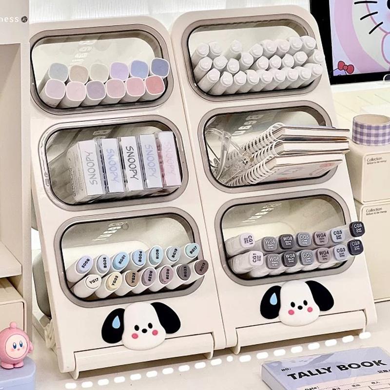 Multi-Layer Large Capacity Pen Holder Organizers Slanted Insert Desk Organizer Storage Box Accessories Office School Supplies