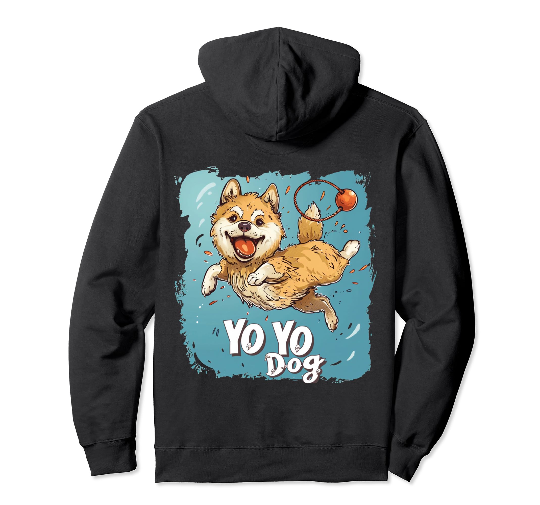 

Очаровательное худи с собакой Йо-йо для плавания. чёрный