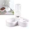 Pet Food and Water Bowls Right Angle Design Space Saving Multifunctional Automatic Double Pet Bowls