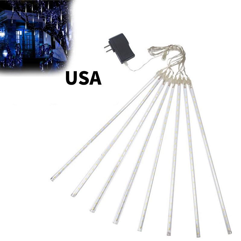 Meteor Shower Star Rain Lights 30cm 8 Tubes Falling Christmas Outdoor Party Tree