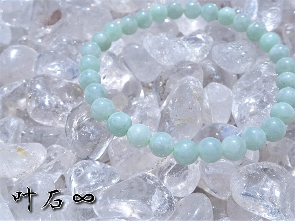 Kanaishi Jadeite Bracelet for Men and Women for Fulfilling and Natural Power Stone 6mm Jadeite 18cm [Amulet Dreams, Goals, Wishes] - (Purification