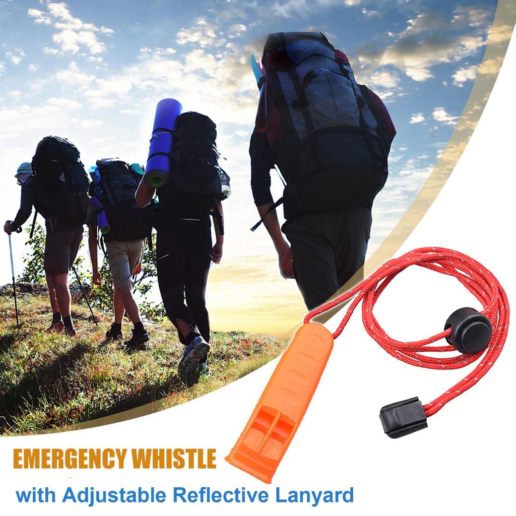 Morinokawau 4-Pack Emergency Whistles With Adjustable Reflective Lanyard – 120dB Loud Sound For Boating, Kayaking, Hiking & Camping