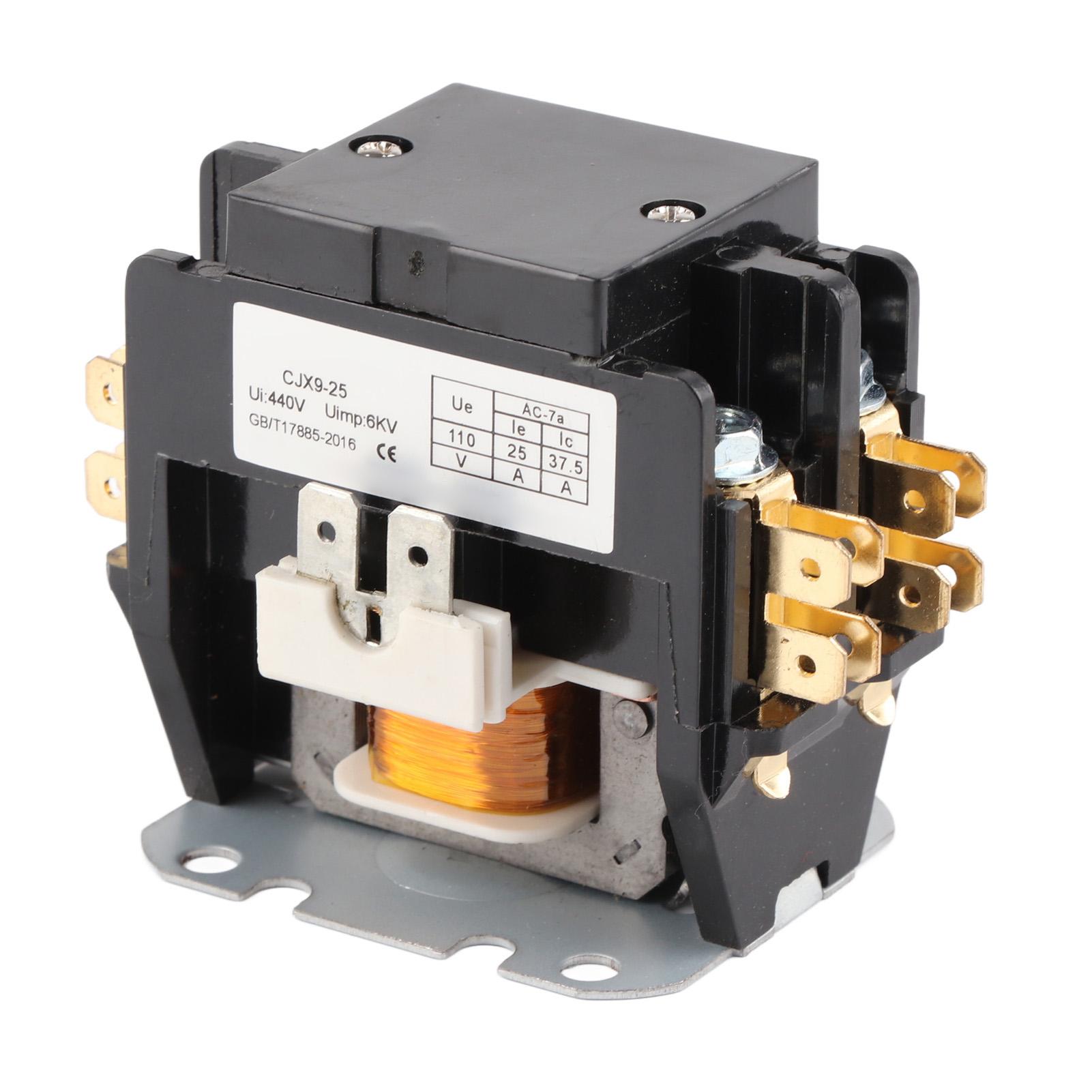 

Контактор переменного тока CJX9 25 2P Серебряный сплав Контакт Огнестойкий PP Shell 25A Кондиционер AC