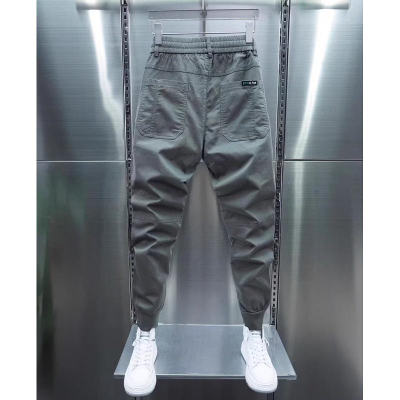 

Мужские облегающие однотонные шаровары на весну и осень XXL серый