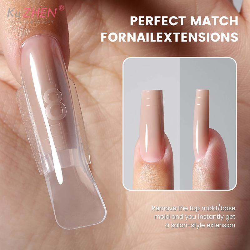 Sandwich Dual Nail Forms Trapezoidal Oval Nail Extension Forms 240pcs/Box Top & Bottom Form For Quick Diy Nail Extensions Salon